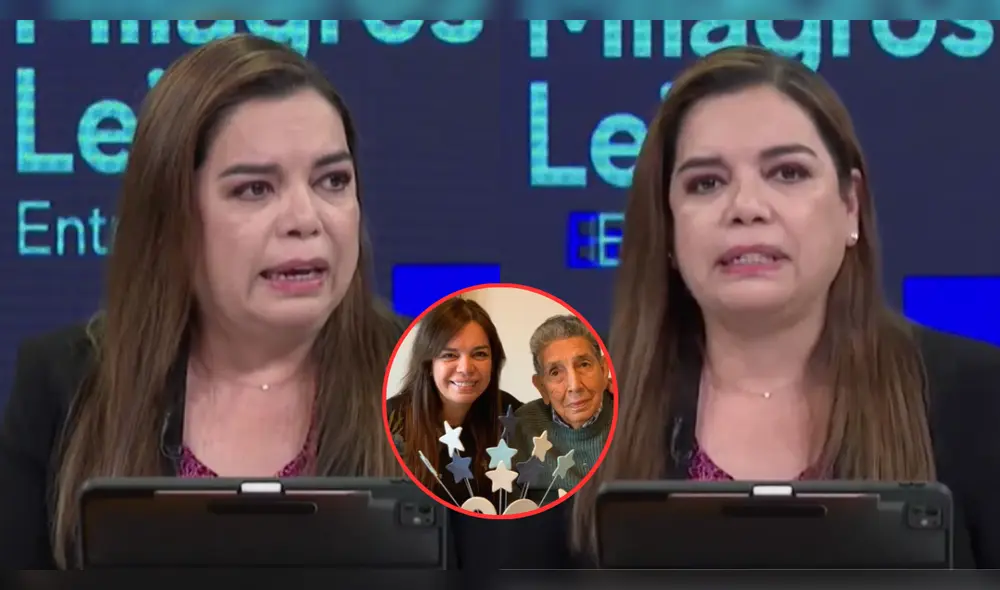 Milagros Leiva informó el fallecimiento de su padre en Willax. Internautas resaltaron su profesionalismo. Foto: Composición LR/Willax/X Milagros Leiva informó el fallecimiento de su padre en Willax. Internautas resaltaron su profesionalismo. Foto: Composición LR/Willax/X