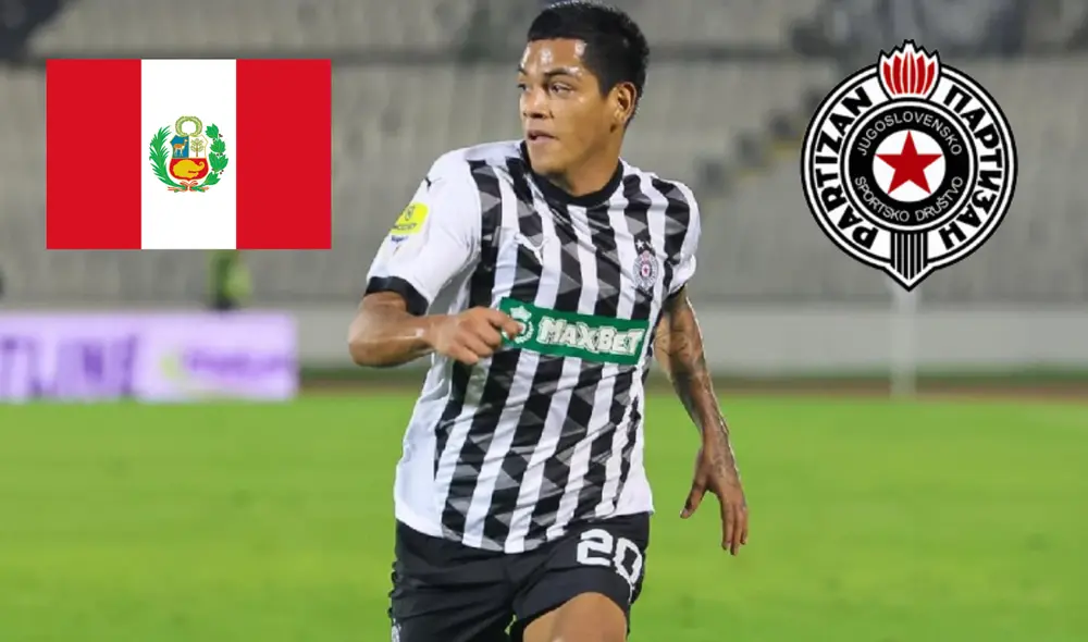 Joao Grimaldo llegó a Partizán desde Sporting Cristal. Foto: composición LR/Partizán