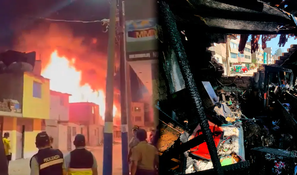 Incendio consume cinco viviendas en Santa Anita/Composición LR/Foto: Fiorella Alvarado