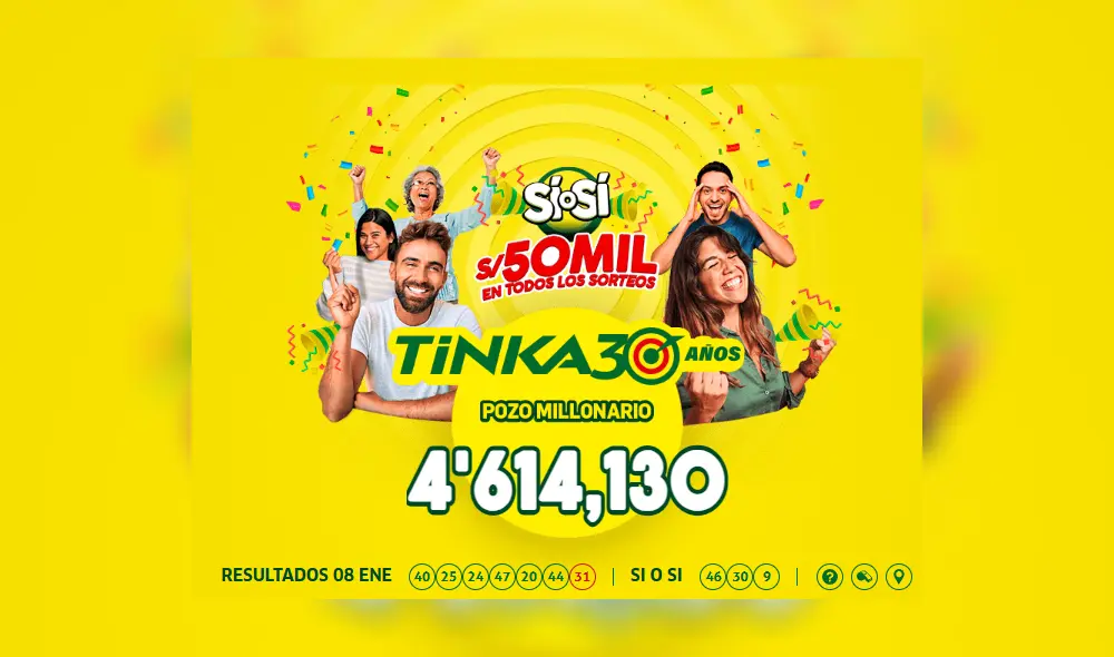 Sigue AQUÍ los resultados del próximo sorteo de La Tinka. Foto: La Tinka Sigue AQUÍ los resultados del próximo sorteo de La Tinka. Foto: La Tinka