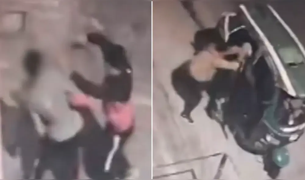 Cámaras de seguridad captaron momento del robo en SJL. Foto: Captura America Noticias Cámaras de seguridad captaron momento del robo en SJL. Foto: Captura America Noticias