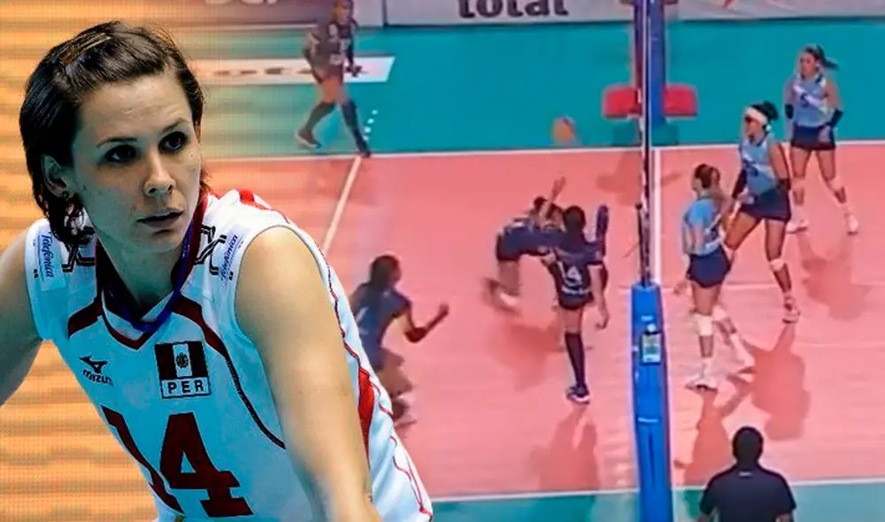 Elena Keldibekova, que años atrás fue referente de la selección peruana, disputa la Liga Peruana de Vóley con Atlético Atenea. Foto: composición LR/Twitter/Latina