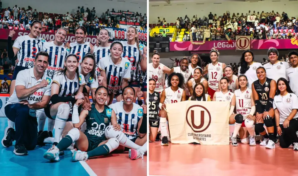 Alianza Lima es el líder de la Liga Peruana de Vóley y Universitario marcha en la cuarta casilla. Foto: composición GLR Alianza Lima es el líder de la Liga Peruana de Vóley y Universitario marcha en la cuarta casilla. Foto: composición GLR