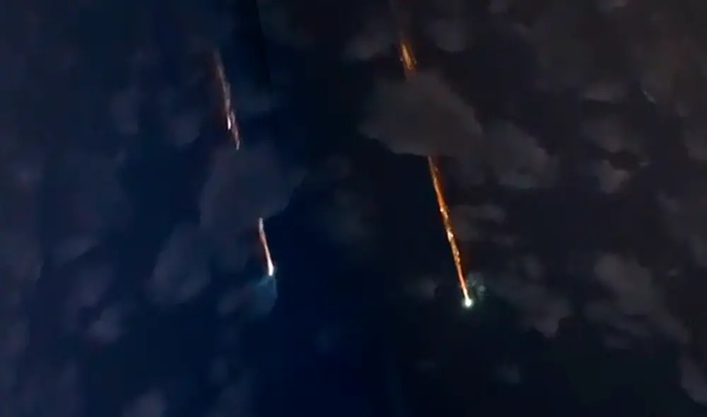 La supuesta caída de basura espacial se vio en el cielo de Lima durante esta madrugada. Foto: Difusión La supuesta caída de basura espacial se vio en el cielo de Lima durante esta madrugada. Foto: Difusión