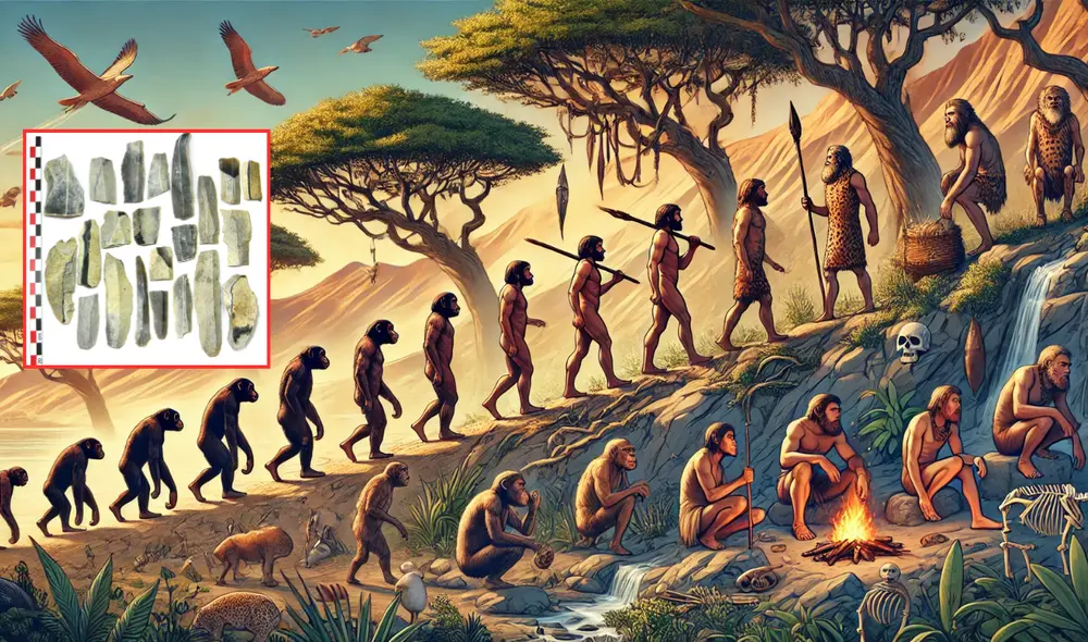 A lo largo de este tiempo, la especie humana ha experimentado transformaciones biológicas, culturales y sociales que han dado forma a lo que somos hoy. Foto: composición LR/chatgpt/National Geographic A lo largo de este tiempo, la especie humana ha experimentado transformaciones biológicas, culturales y sociales que han dado forma a lo que somos hoy. Foto: composición LR/chatgpt/National Geographic