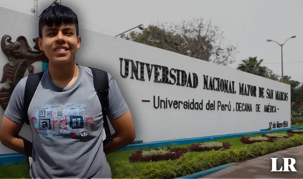 El flamante alumno ingresó a la Universidad Nacional Mayor de San Marcos (UNMSM) a sus 17 años. Foto: composición LR/UNMSM/YouTube/TripWill