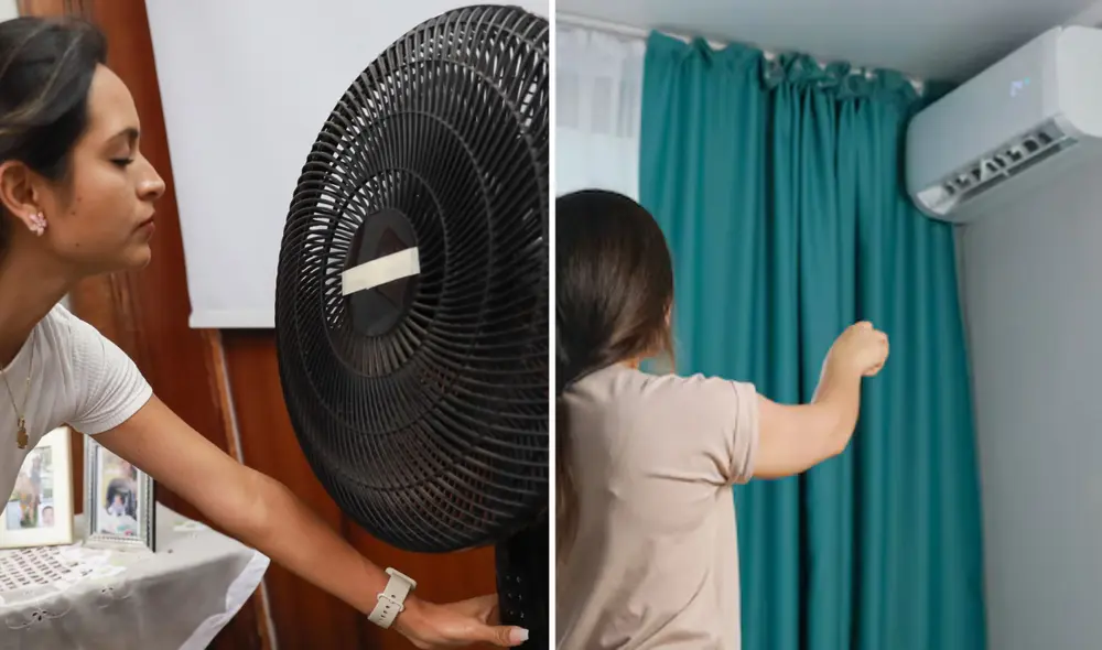 Tanto el ventilador como el aire acondicionado gastan un gran porcentaje de energía que se ve reflejado en tu recibo de luz. Foto: composición LR/Agencia Andina/Freepik