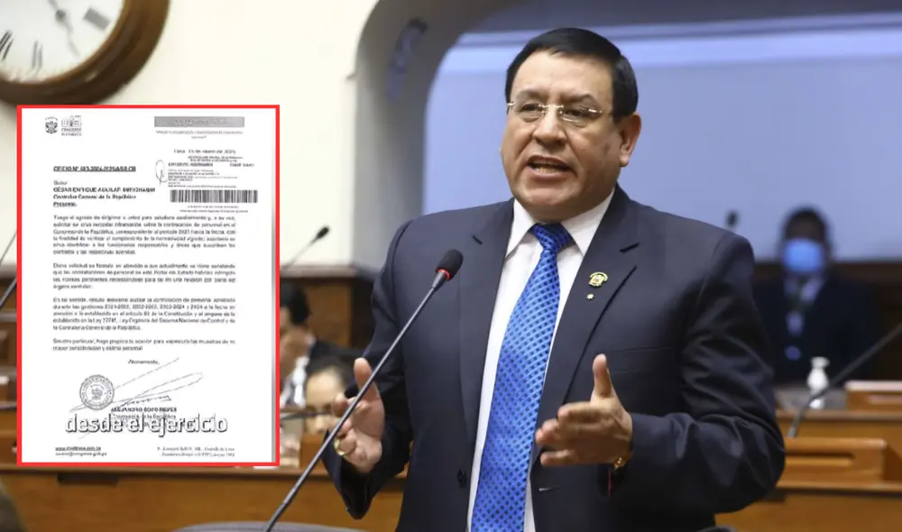 Alejandro Soto presentó el oficio enviado a la Contraloría en sus redes sociales. Foto: composición LR Alejandro Soto presentó el oficio enviado a la Contraloría en sus redes sociales. Foto: composición LR
