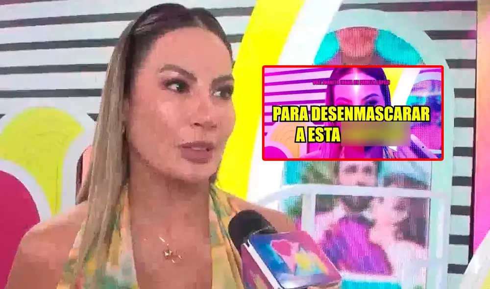 Pamela López sorprendió con su aparición en el set de 'Amor y fuego'. Foto: Composición LR/Captura/Willax