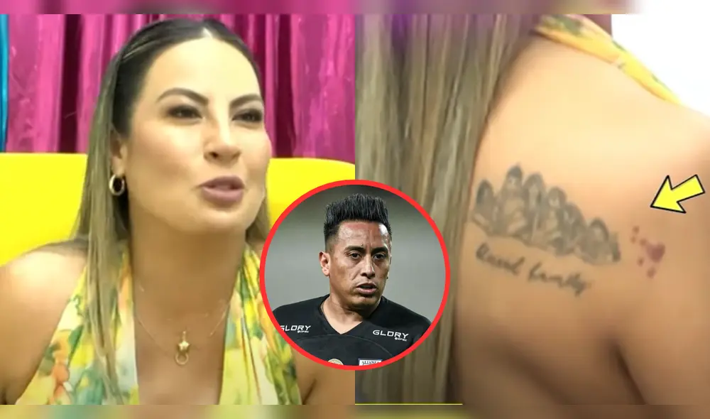 Pamela López revela su tatuaje de Christian Cueva y confirma que planea borrarlo. Foto: Composición LR/Willax