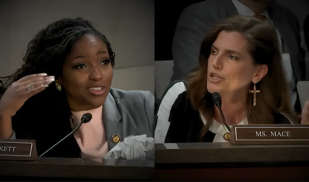 Nancy Mace y Jasmine Crockett protagonizaron un tenso intercambio de palabras durante un debate sobre los derechos civiles de mujeres y personas transgénero. Foto: captura de pantalla Nancy Mace y Jasmine Crockett protagonizaron un tenso intercambio de palabras durante un debate sobre los derechos civiles de mujeres y personas transgénero. Foto: captura de pantalla