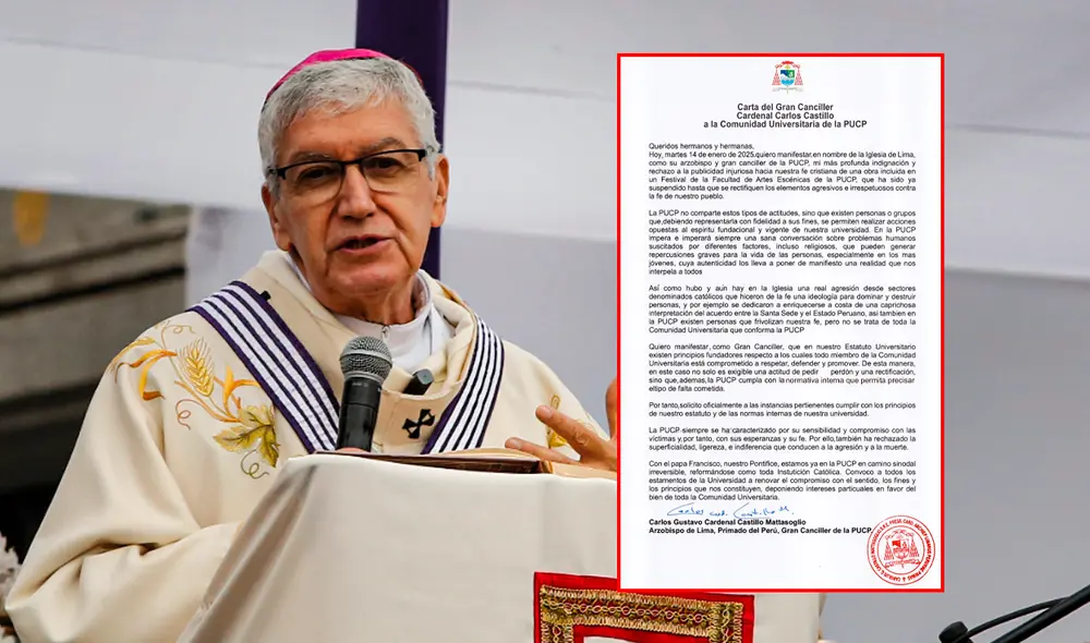 Cardenal Carlos Castillo hizo un llamado a la unidad. Foto: composiciónLR/La República Cardenal Carlos Castillo hizo un llamado a la unidad. Foto: composiciónLR/La República