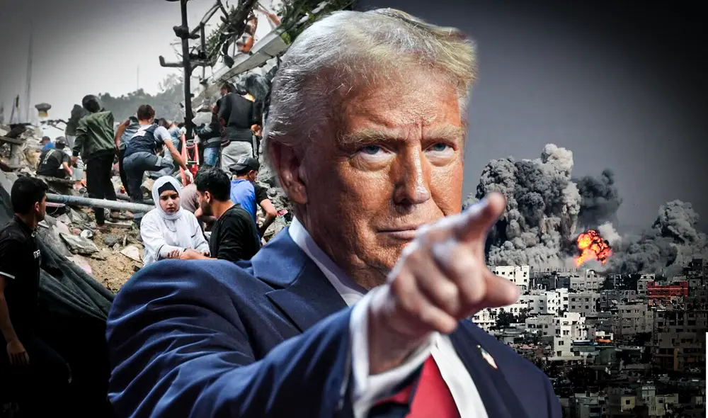 Donald Trump  anunció que el Gobierno de Israel y el Movimiento de Resistencia Islámica (Hamás) cerraron un acuerdo para un alto al fuego en la Franja de Gaza. Foto: composición LR