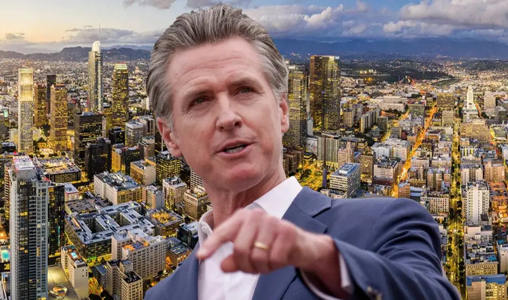 Gavin Newsom anuncia Plan Marshall para la reconstrucción de Los Ángeles. Foto: composición LR/ CNN