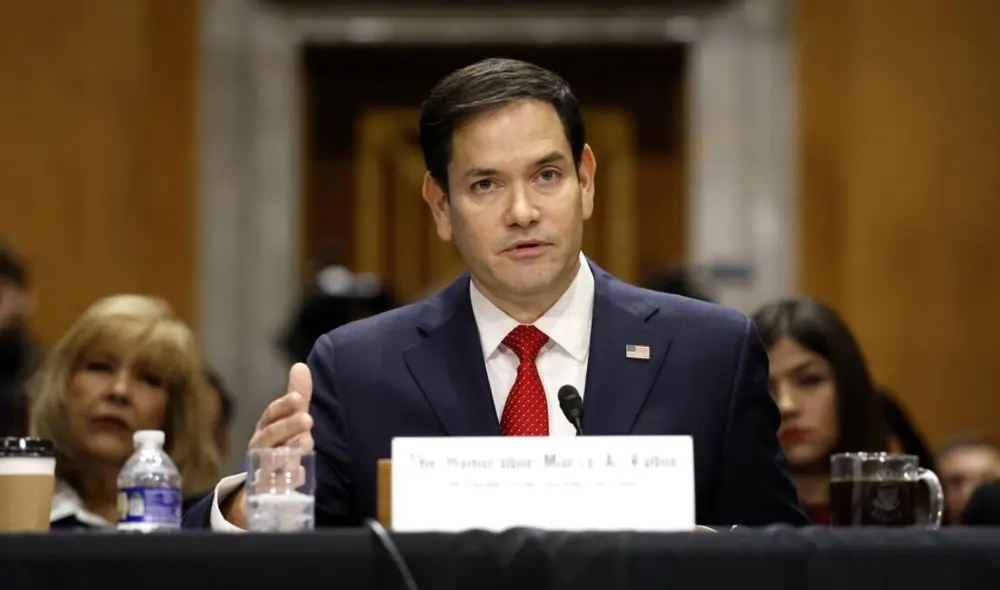 En su intervención, Rubio criticó a China, a la que calificó como el "adversario más peligroso" para EE. UU., y también arremetió contra los regímenes de Cuba y Venezuela por su situación actual. Foto: NPR En su intervención, Rubio criticó a China, a la que calificó como el "adversario más peligroso" para EE. UU., y también arremetió contra los regímenes de Cuba y Venezuela por su situación actual. Foto: NPR