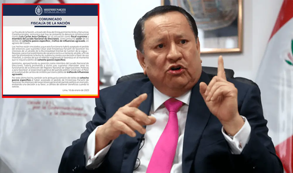 Según la tesis fiscal, Luis Arce habría aprovechado su cargo como miembro del JNE para realizar promesas a César Hinostroza. Foto: Composición/LR Según la tesis fiscal, Luis Arce habría aprovechado su cargo como miembro del JNE para realizar promesas a César Hinostroza. Foto: Composición/LR