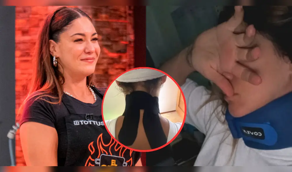 Tilsa Lozano publicó fotos con un collarín y recibiendo acupuntura, dejando a sus seguidores preocupados por su salud. Foto: Composición LR/Latina/Willax