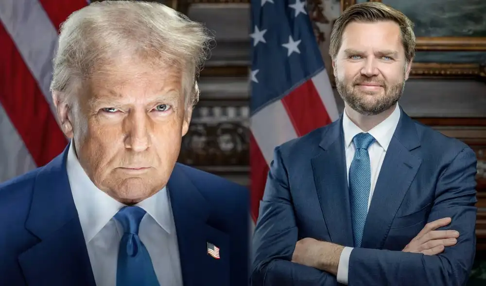 Donald Trump y JD Vance revelan sus retratos previo a la investidura de Estados Unidos. Foto: composición LR Donald Trump y JD Vance revelan sus retratos previo a la investidura de Estados Unidos. Foto: composición LR