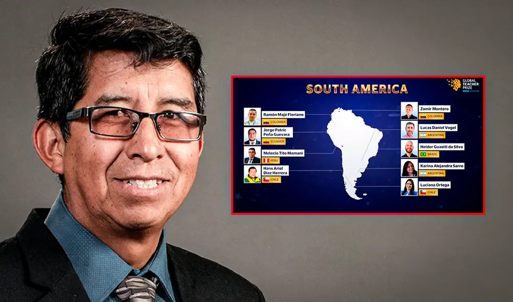 Melecio ha sido finalista en el concurso “Maestro que deja huellas” de Perú. Foto: composición / Minedu / Global Teacher Prize Melecio ha sido finalista en el concurso “Maestro que deja huellas” de Perú. Foto: composición / Minedu / Global Teacher Prize