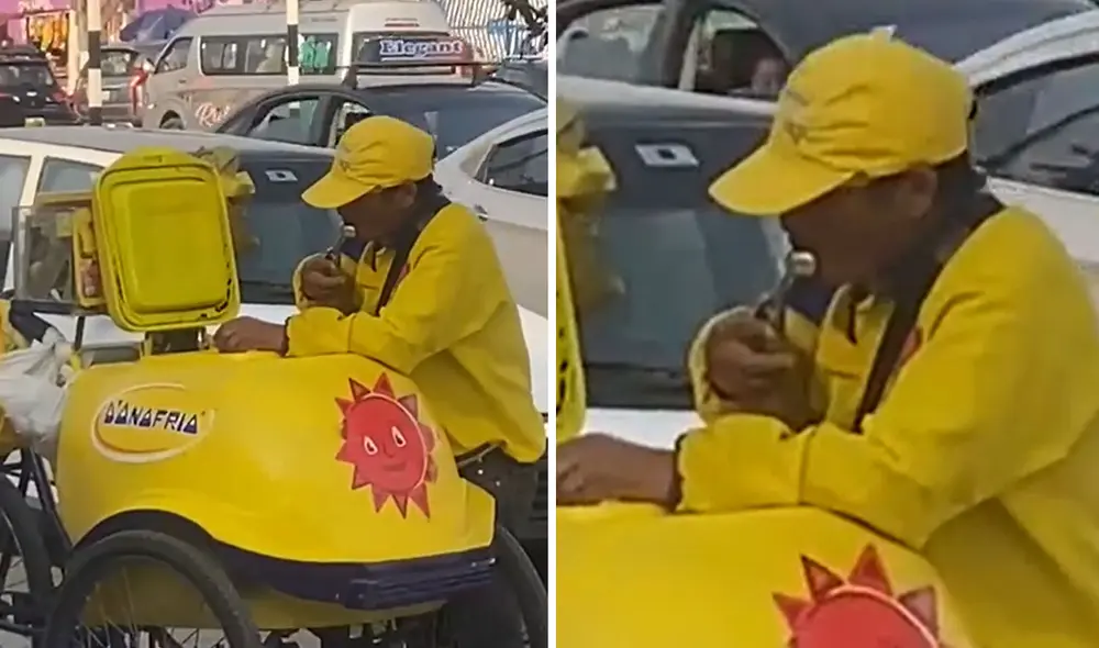 "Seguro el señor ya vendió todo su heladito", aseguraron algunos usuarios. Foto: composición LR/ TikTok