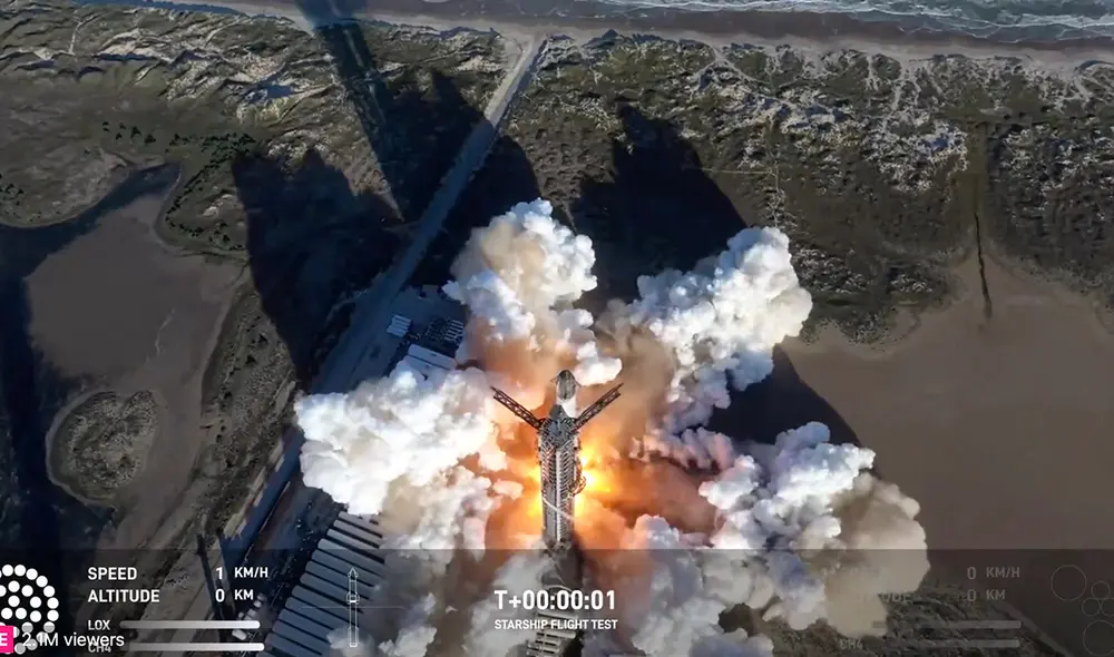 El despegue se llevó a cabo desde las instalaciones de Starbase en Boca Chica, Texas. Foto: AFP