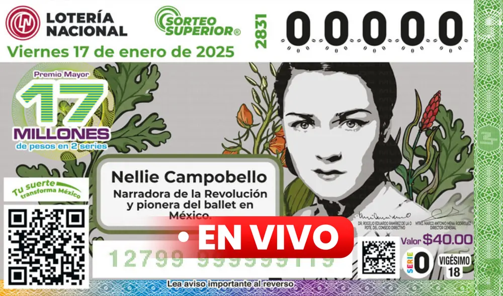 El sorteo se realizará hoy a las 8:00 p.m. (hora México), descubre cual fue el número ganador. Foto: composición LR / Lotería Nacional