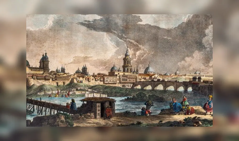 Acuarela de Lima de Pancho Fierro. Acuarela de Lima de Pancho Fierro.