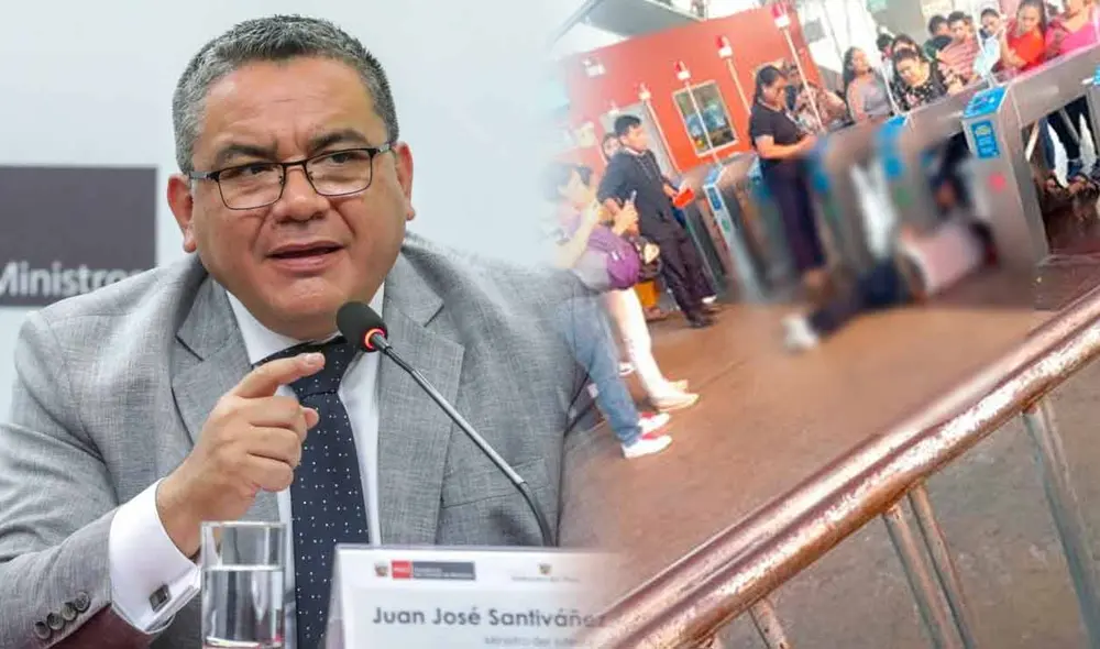 El ministro Santiváñez indicó que disparos contra un adolescente en estación de Línea 1 se trató de un enfrentamiento entre bandas criminales por reventa de pasajes. Foto: composición LR/Andina