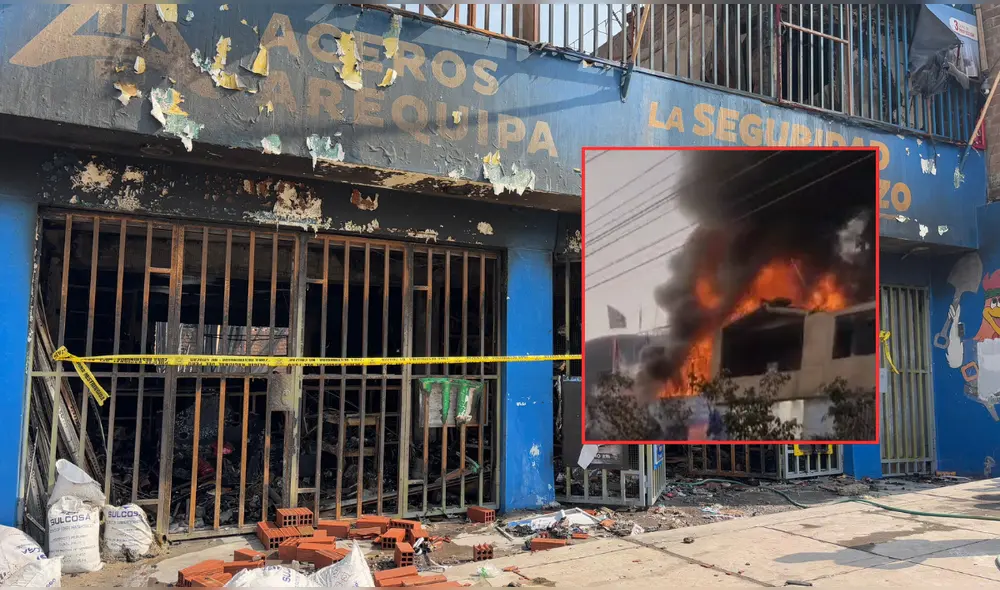Incendio en local fue atendido por más de 10 unidades de bomberos. Foto: Grecia Infante - La República Incendio en local fue atendido por más de 10 unidades de bomberos. Foto: Grecia Infante - La República