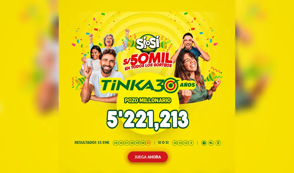 Sigue AQUÍ los resultados del próximo sorteo de La Tinka. Foto: La Tinka