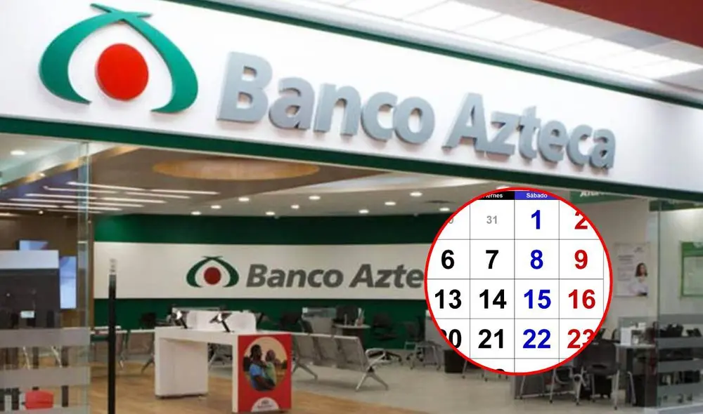 La CNBV ha confirmado el calendario de cierres bancarios del 2025 en México. Foto: composición LR/Banco Azteca/Calendarpedia