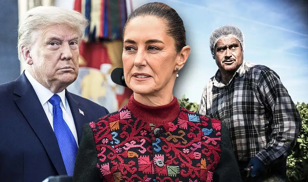 Sheinbaum subrayó el impacto de los migrantes mexicanos en la economía de EE. UU. y la necesidad de su protección ante posibles deportaciones masivas bajo la administración Trump. Foto: composición LR/AFP