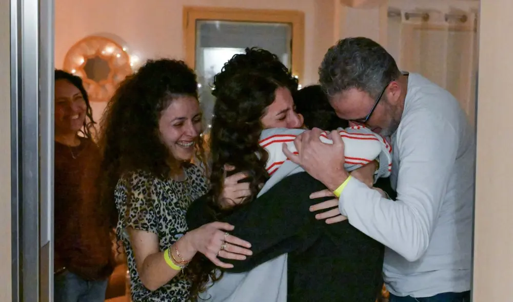 Hamás ha liberado a tres rehenes israelíes el 19 de enero de 2025. Foto: AFP Hamás ha liberado a tres rehenes israelíes el 19 de enero de 2025. Foto: AFP