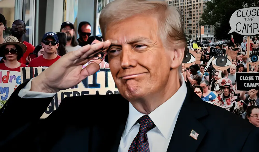 Donald Trump señala que la declaración de emergencia servirá para deportar inmigrantes. Foto: composición LR/AFP