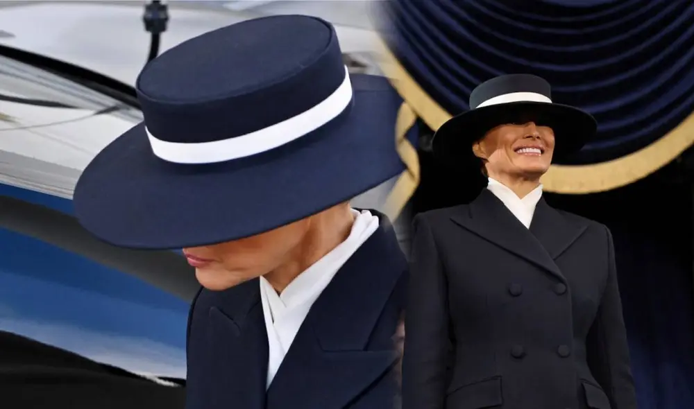 El sombrero de Melania Trump se volvió tendencia en redes sociales | Foto: Lr/CNN El sombrero de Melania Trump se volvió tendencia en redes sociales | Foto: Lr/CNN