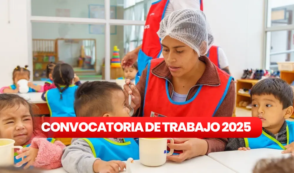 Cuna Más lanza convocatoria laboral para 11 regiones del Perú. Foto: composición LR/Andina