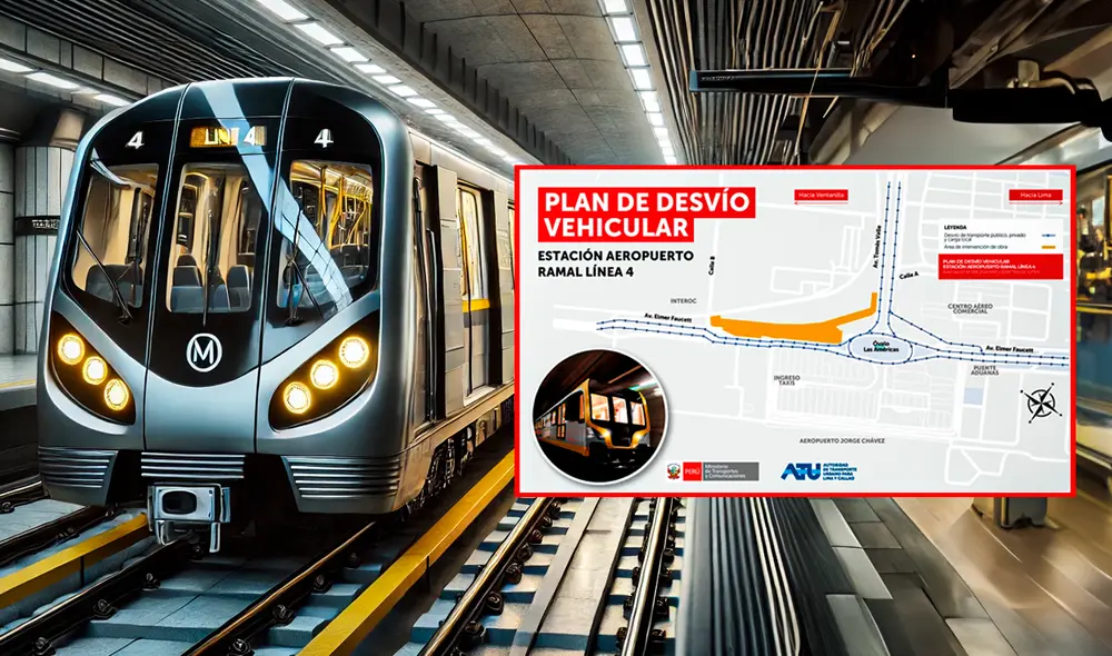 Las rutas alternas por los trabajos en el Metro de Lima buscan aliviar la congestión vehicular. Foto: composición de Gerson Cardoso/La República/IA
