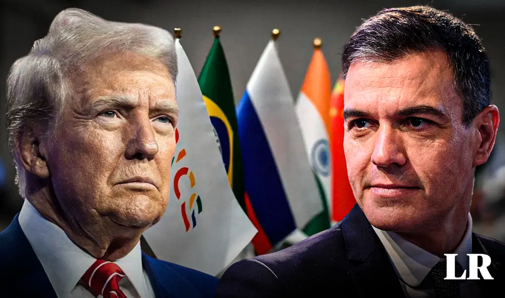 Trump confunde España con integrante del BRICS| Composición:  Gerson Cardozo