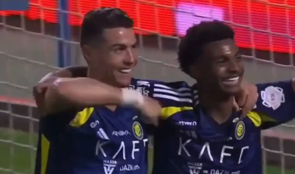 Cristiano Ronaldo llegó a los 919 goles en su carrera profesional y le dio la victoria al Al Nassr. Foto: captura/S Sports
