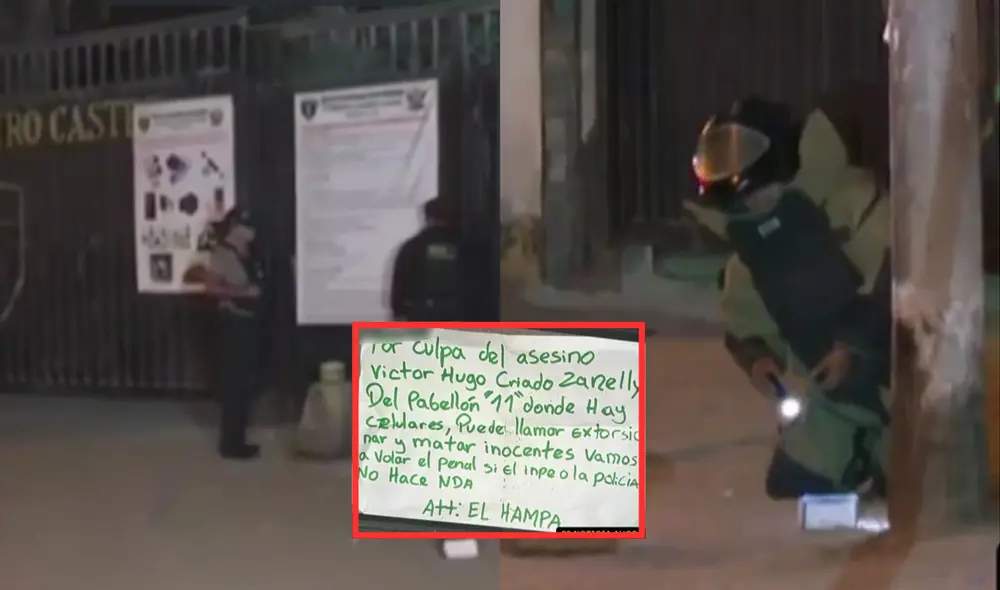 Delincuentes dejan explosivo frente a penal. Estos exigen que se cumpla con su pedido. Foto: composición La República / captura América Noticias Delincuentes dejan explosivo frente a penal. Estos exigen que se cumpla con su pedido. Foto: composición La República / captura América Noticias