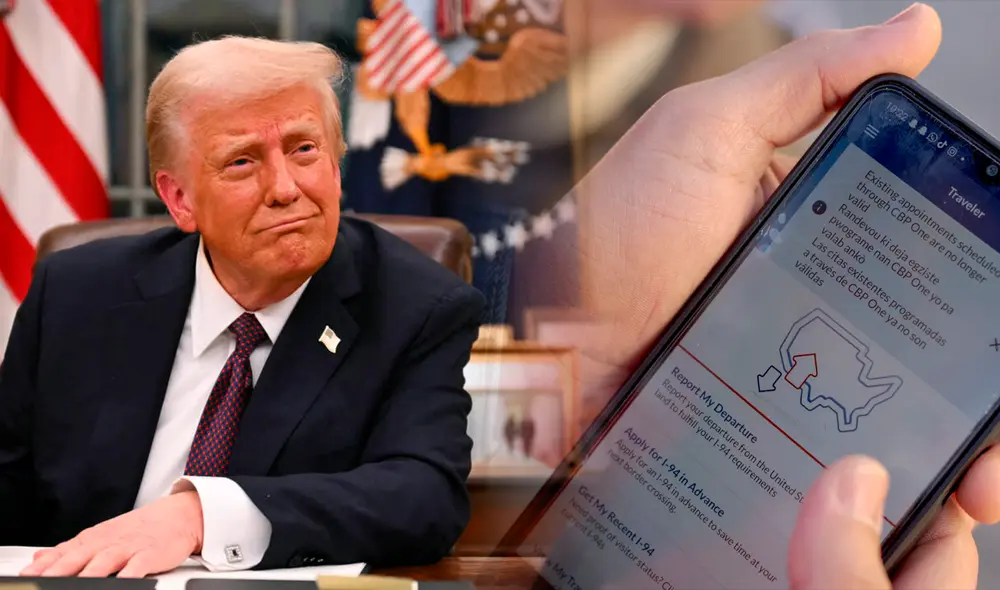 Trump anunció el fin de CBP One, significando un cambio radical en los trámites migratorios, especialmente en la frontera. Foto: Composición LR