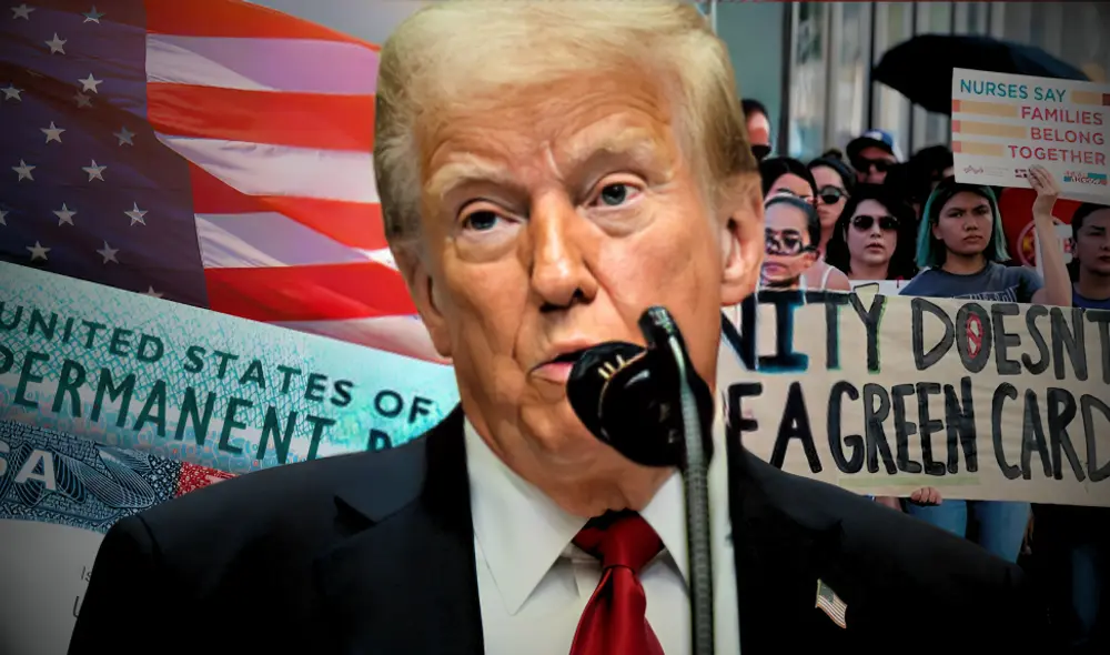 Los cambios propuestos por Donald Trump podrían transformar profundamente el proceso para obtener la Green Card. Foto: composición LR/AFP Los cambios propuestos por Donald Trump podrían transformar profundamente el proceso para obtener la Green Card. Foto: composición LR/AFP