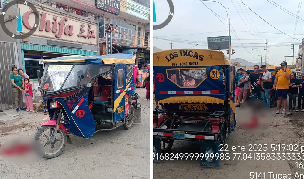 Vecinos trasladaron a la víctima hacia un centro médico a bordo de una mototaxi. Foto: composición LR Vecinos trasladaron a la víctima hacia un centro médico a bordo de una mototaxi. Foto: composición LR