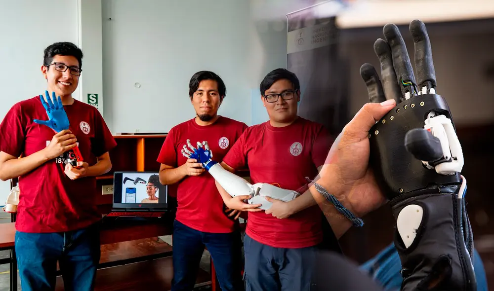 Estudiantes de la UNI crean brazo robótico capaz de ser controlado por señales cerebrales: ayudarán a personas con discapacidad de Perú. Foto: composición LR/Difusión/RobertoRojas