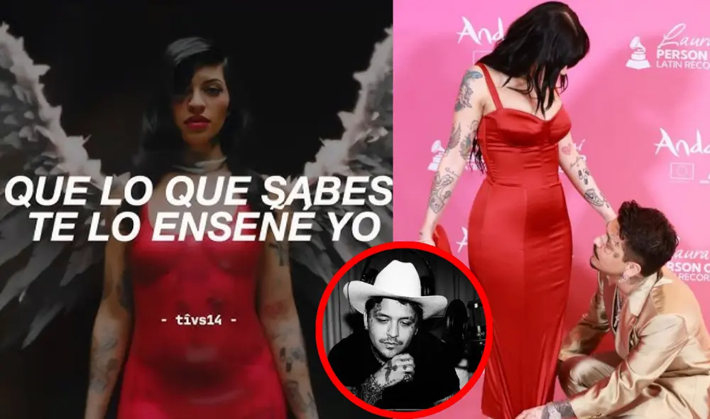 Christian Nodal y Cazzu se separaron luego de que él le fuera infiel. Foto: Composición LR/Captura Youtube