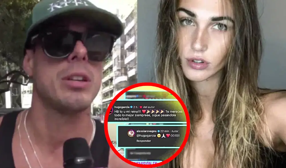 Alessia Rovegno y Hugo Garcían terminaron en el 2024. Foto: Composición LR/Captura Willax TV/Alessia Rovegno/Instagram