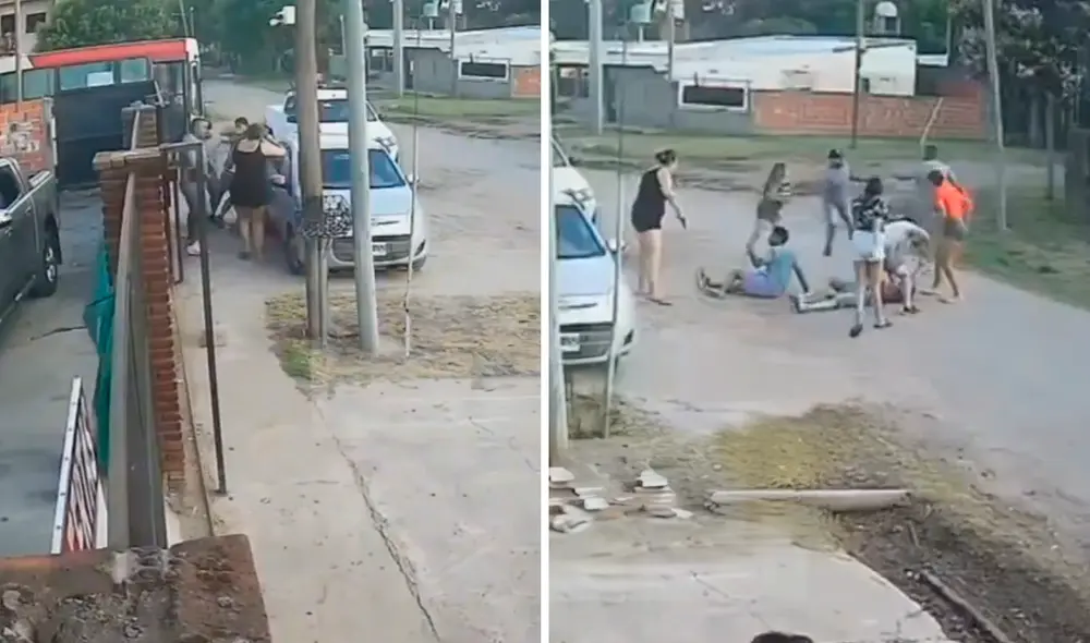 La secuencia de eventos revela como la víctima es atacada por la policía y su familia. Foto: composición LR/X La secuencia de eventos revela como la víctima es atacada por la policía y su familia. Foto: composición LR/X