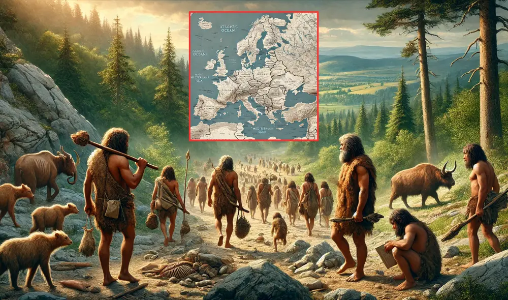 Los investigadores revelan que los primeros humanos que llegaron al continente europeo fueron los Homo heidelbergensis. Foto: composición LR/chatgpt Los investigadores revelan que los primeros humanos que llegaron al continente europeo fueron los Homo heidelbergensis. Foto: composición LR/chatgpt