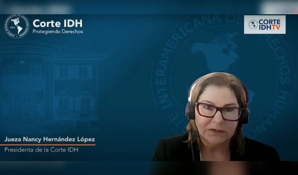 Jueza Nancy Hernández López fue la encargada de la lectura del fallo de la Corte. Fuente: CorteIDHTV Jueza Nancy Hernández López fue la encargada de la lectura del fallo de la Corte. Fuente: CorteIDHTV