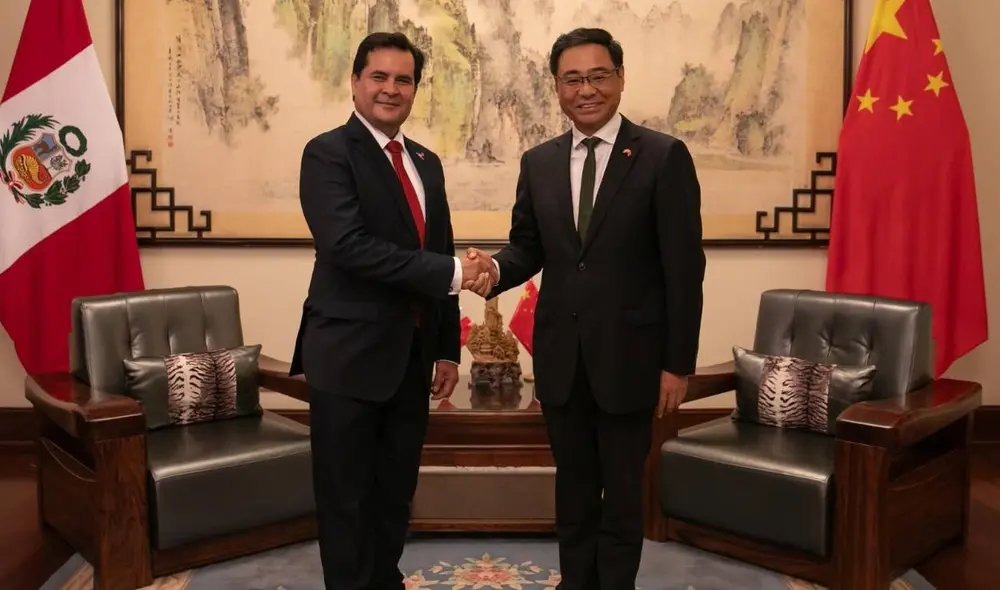 Federico Tong, presidente del IPD, se reunió con el Ministro encargado de la embajada de la República Popular China. Foto: difusión